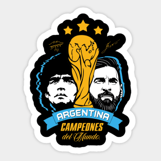 Messi Maradona world cup winners Argentina Sticker